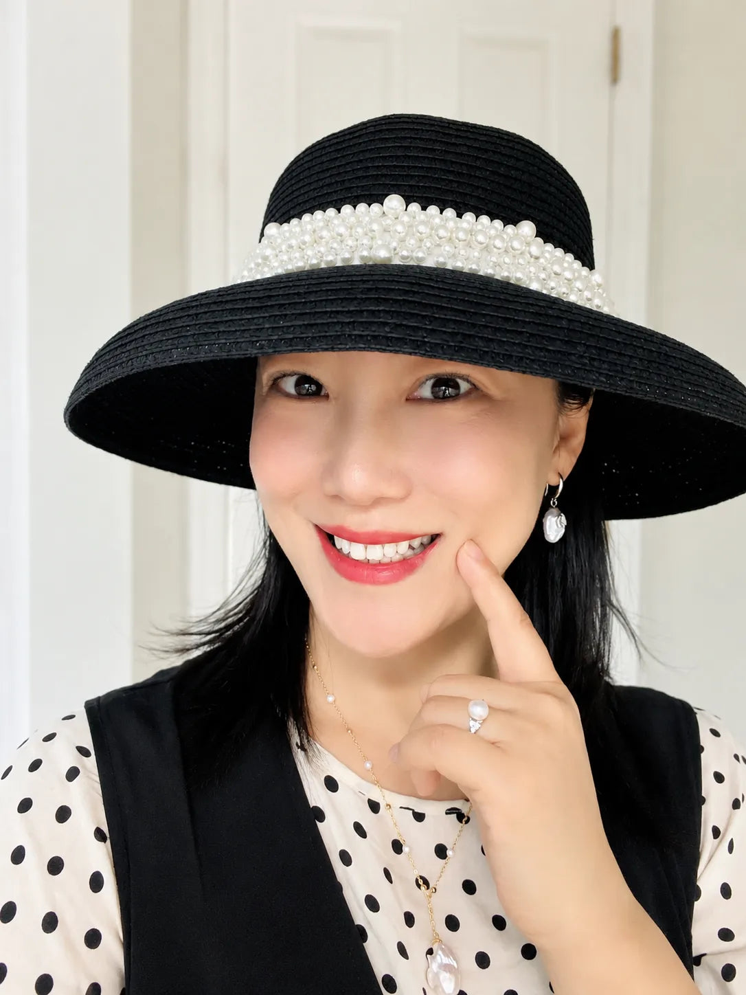 YANOVA Vintage Pearl Sun Hat