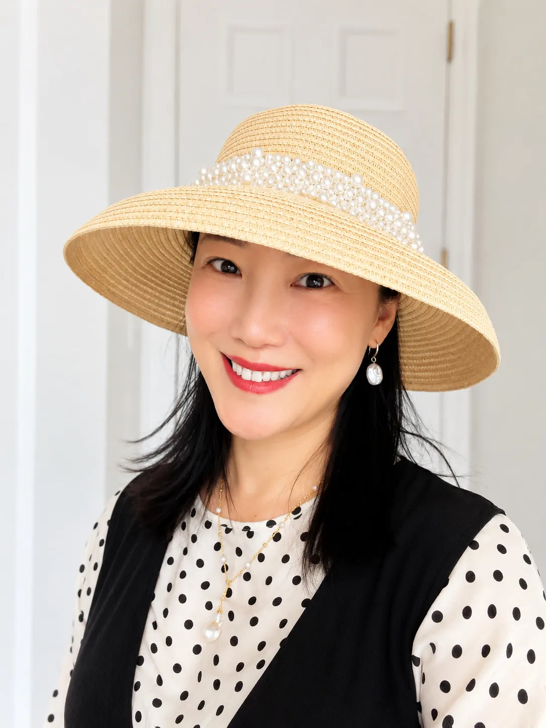 YANOVA Vintage Pearl Sun Hat