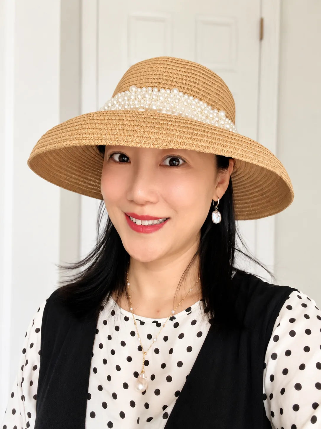 YANOVA Vintage Pearl Sun Hat