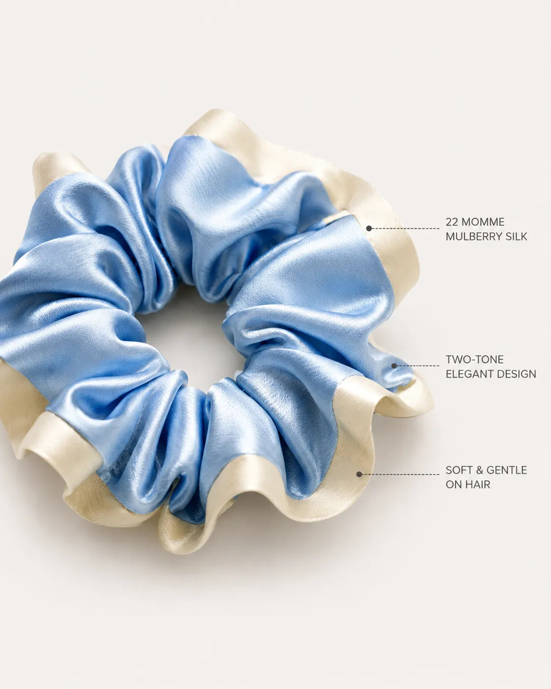 22 Momme Two-Tone Mulberry Silk Scrunchie