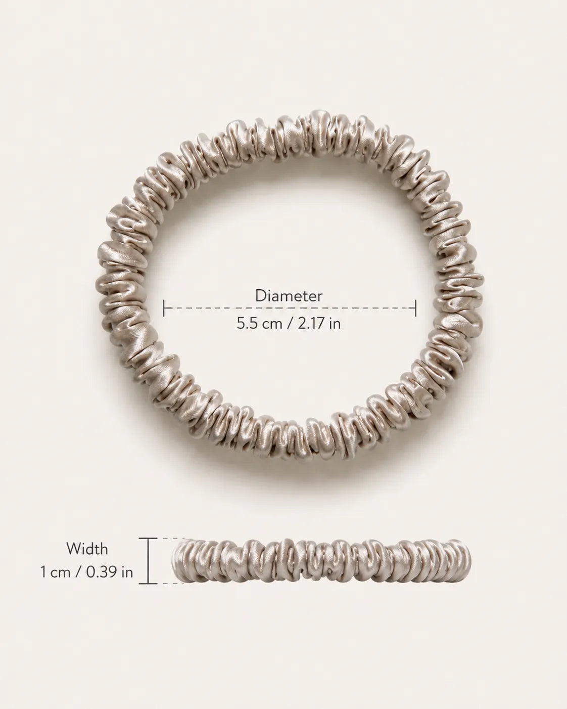19 Momme Mulberry Silk Skinny Scrunchie