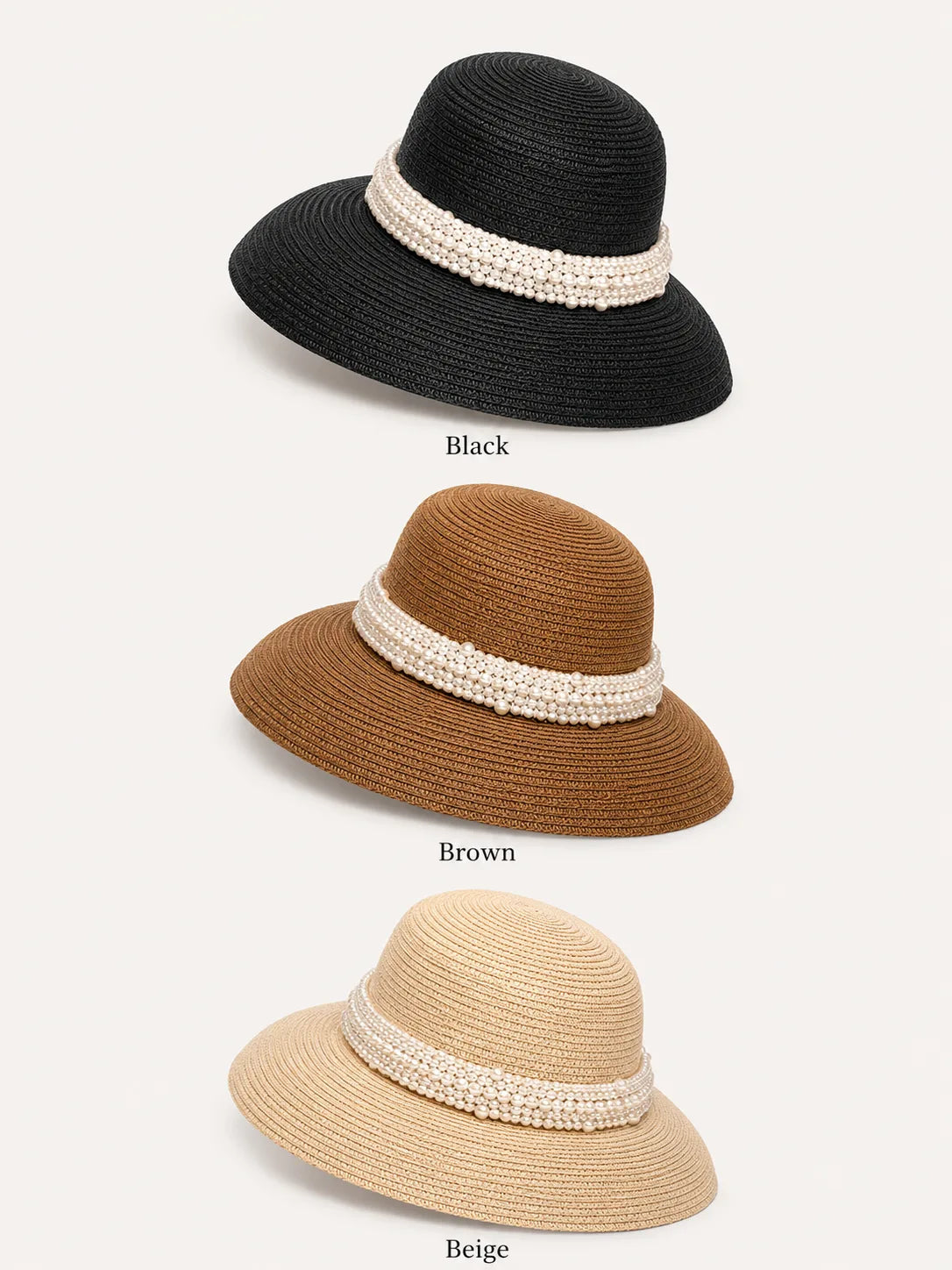YANOVA Vintage Pearl Sun Hat