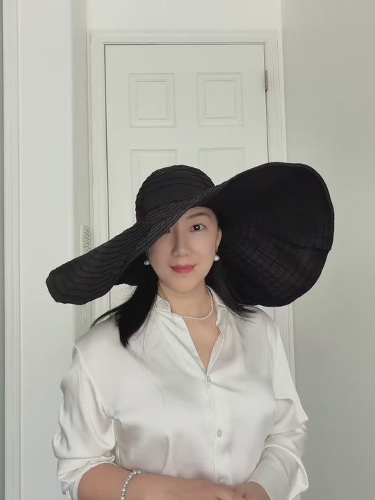 Oversized Wide-Brim Sun Hat for Women | Foldable, Packable & Shapeable UV Protection
