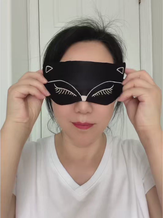 Little Fox Silk Sleep Mask-Silk Filled